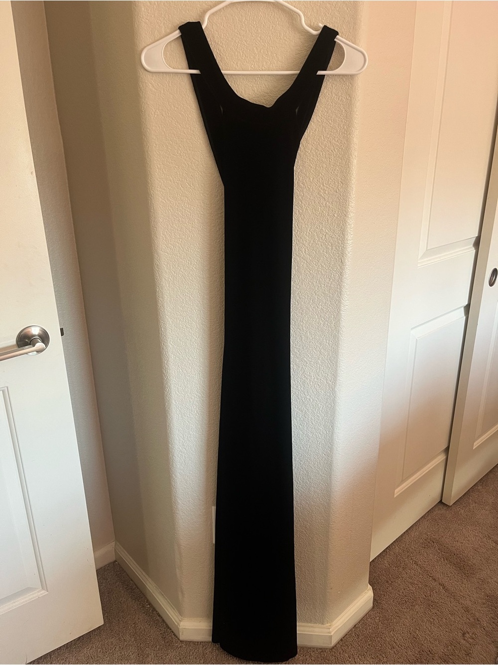 Vintage Helios Sock HopSleek Black Maxi Tank Dress